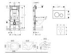 GEBERIT - Duofix Set předstěnové instalace, klozetu Arkas I a sedátka softclose, tlačítko Sigma20, nerez SANI11CA6105