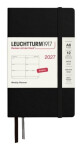 Týdenní plánovač Black, Pocket A6 2027, anglicky