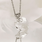 Royal Fashion stříbrný pozlacený Swarovski náhrdelník Srdce DPS0520