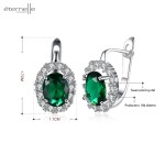 Náušnice Swarovski Elements Miranda Smaragd, Zelená