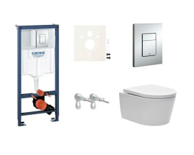 Cenově zvýhodněný závěsný WC set Grohe do lehkých stěn / předstěnová montáž + WC SAT Brevis SIKOGRS3W0 SIKOGRS3W0