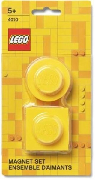 LEGO magnetky, set 2 ks - žlutá