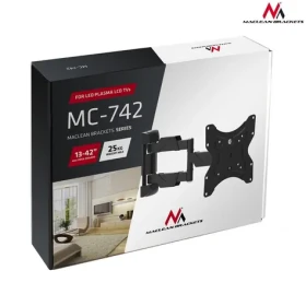 Maclean MC-742 černá / Nástěnný držák pro TV a monitor / 13-55" / VESA 75x75-200x200 / nosnost 30 kg (MC-742)