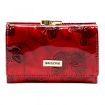 Luxusní dámská kožená peněženka s motýlky Gregorio Sihle, červená
