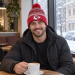 New Era Pánská zimní čepice Kansas City Chiefs NFL Pom Wordmark