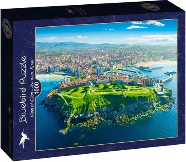 BLUEBIRD Puzzle Pohled na Gijón, Španělsko