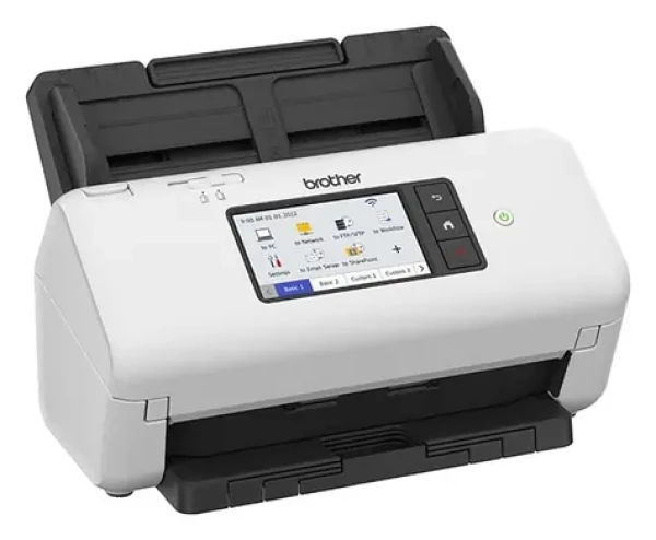 Brother ADS-4700W bílá / Duplexní skener dokumentů / A4 / 600×600 dpi / 40 str/min / ADF 80 listů / Wi-Fi / USB 3.0 (ADS4700WRE1)