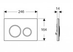 GEBERIT - Sigma21 Ovládací tlačítko splachování, chrom/lávová 115.884.JK.1
