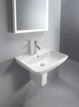 DURAVIT - ME by Starck Umyvadlo 650x490 mm, s přepadem, s otvorem pro baterii, WonderGliss, bílá 23356500001