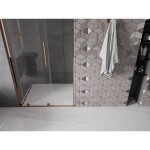 MEXEN/S - Velar L posuvné sprchové dveře 100, transparent, růžové zlato 871-100-003-01-60