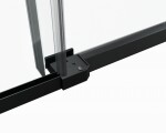 HOPA - Sprchové dveře BELVER BLACK NEW - Barva rámu - Černá, Rozměr A - 120, Směr zavírání - Univerzální Levé / Pravé, Výplň - Čiré bezpečnostní sklo - 8 mm BCBELV12BCN