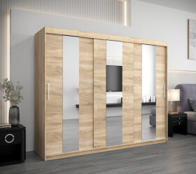 Šatní skříň Abi Po Barva korpusu: Dub Sonoma, Rozměry: 250 cm, Dveře: Dub sonoma