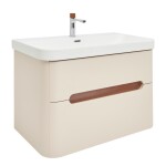 Koupelnová skříňka s umyvadlem a baterií SAT Fusion 77,5x53x45 cm pískově béžová mat SATFUSION280BEMWBA SATFUSION280BEMWBA