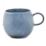 Bloomingville Keramický hrneček Sandrine Blue 500 ml, modrá barva, keramika