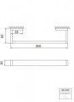 STEINBERG - 460 Držák ručníků, délka 30 cm, chrom 460 2630