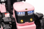 Mamido Dětský elektrický traktor s vlečkou 12V 7Ah růžový
