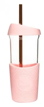Neon Kactus Skleněný pohár s brčkem 568 ml růžová / sklo (GS2009)