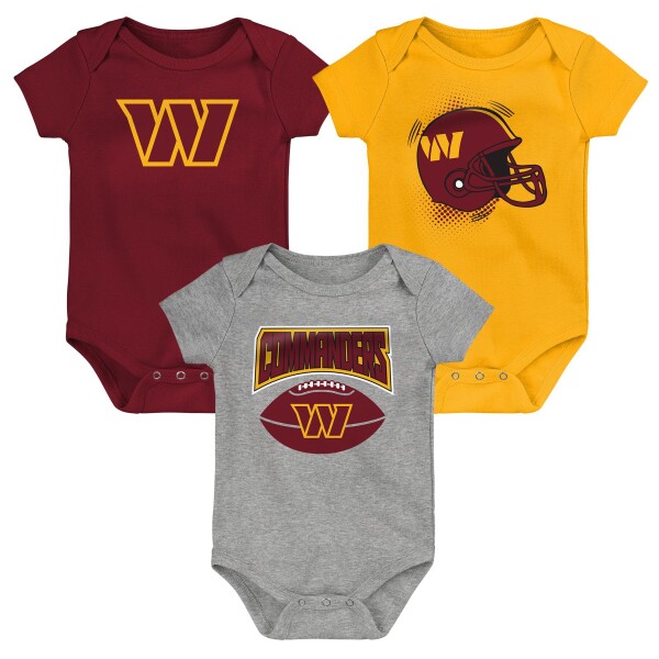 Outerstuff Dětské body Washington Commanders NFL Game On Creeper Baby Bodysuit Set (3 ks)