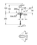 GROHE - BauEdge Umyvadlová baterie, chrom 23330000