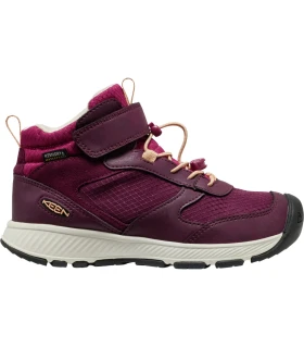 KEEN Skua MID WP YOUTH Kotníkové zimní boty fig/peach fuzz 38 10058525KEN01S6