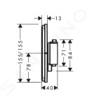 HANSGROHE - ShowerSelect Comfort Termostatická baterie pod omítku, matná bílá 15574700