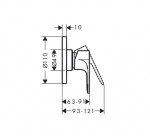 HANSGROHE - Rebris E Sprchová baterie pod omítku, s tělesem, matná černá 72658670