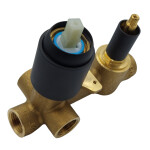 INVENA - Těleso pro podomítkové baterie černé s přepínačem, 35 mm, 2-funkce SC-B1-448-P