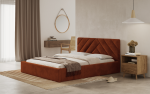 FRONTI Postel PRATO 180x200 měděná s úložným prostorem
