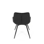 Židle jídelní, černá látka, černý kov, otočný mechanismus 90°/90° (L/P) - funkce reset