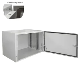 DATACOM 19" venkovní rozvaděč 6U šedý / Rozvaděč (RACK) / Nástěnný / 600x400 mm / IP65 (71946)