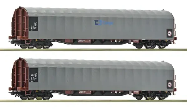 Roco 6600159 2 ks čtyřnápravových vozů Rils-y ČD Cargo