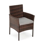 Ratanový kávový set v hnědé barvě