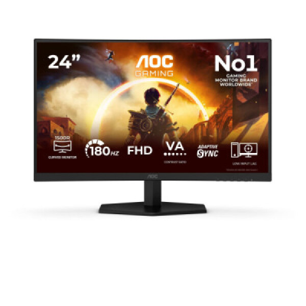 AOC MT VA LCD WLED 23,6" C24G42FE - VA panel, 1920x1080, 180Hz, 0,5ms, HDMI, DP, Zakřivený EDF_492126