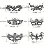 Dovoz Sada - škrabošky krajka černé - 6ks