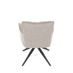 Židle jídelní, taštičkové pružiny v sedáku, 180° otočný mechanismus, lanýžová voděodolná látka, černý kov