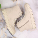 Rieker W RKR279C béžové zateplené boty na platformě 40