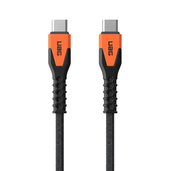 UAG Rugged Kevlar Datový a nabíjecí kabel USB-C (M) - USB-C (M) 1.5m černo-oranžová BULK (9B4413114097)