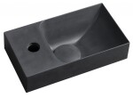 SAPHO - PICCOLINO betonové umývátko 30,8x17cm, baterie vlevo, antracit mat PK30016