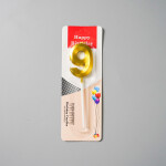 Dortová svíčka zlatá č.9