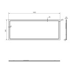 SAPHO - GEMINI zrcadlo s LED osvětlením 140x55cm GM140