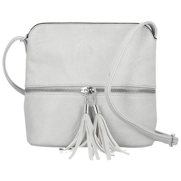 Stylová dámská koženková crossbody Kira, šedá