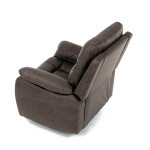 TV a relaxační křeslo s elektrickým ovládáním, potah hnědá látka v dekoru vintage, 1 motor 240V