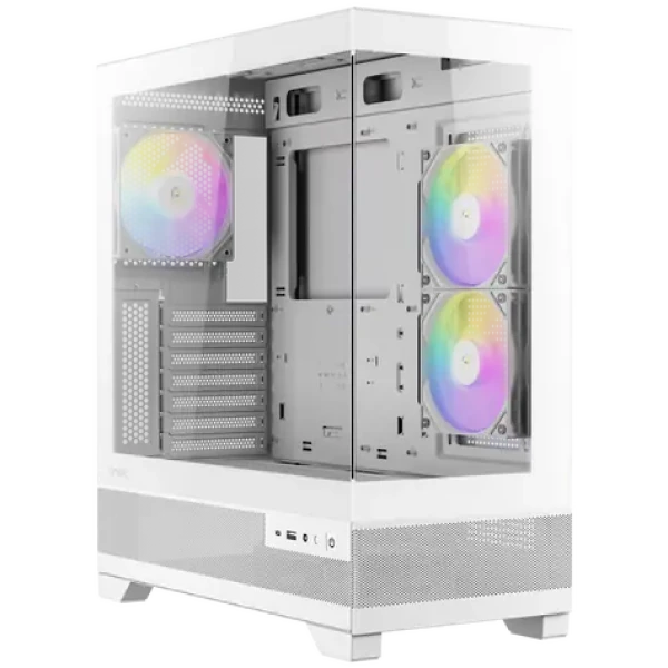 Antec CX700 ARGB bílá / ATX / 1x USB-A 3.0 / 1x USB-C 3.2 Gen 2 / 3x 120mm ARGB / bez zdroje / průhledná bočnice (0-761345-10132-5)