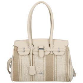 Stylová dámská koženková kabelka do ruky Irma, taupe