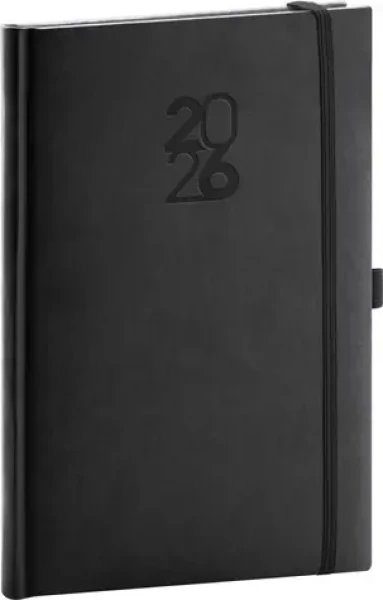 NOTIQUE Týdenní diář Aprint Top 2026, černý, 15 x 21 cm (PGD-TA5AT-6001)