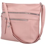 Praktická dámská koženková crossbody Andrea, růžová