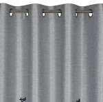 Šedý dětský závěs na kruhy s výšivkou autíček Šířka: 140 cm | Délka: 250 cm