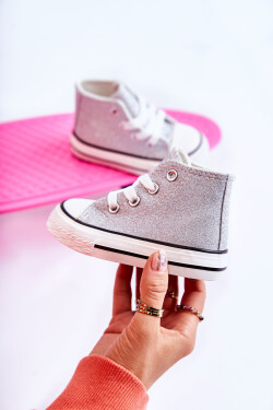 Dětské vysoké tenisky stříbrný Catrina 22