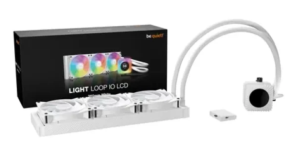 Be quiet! Light Loop IO LCD 360mm bílá / Vodní chlazení CPU / 3x120mm ventilátor / IPS displej 2,1" / RGB LED (BW033)