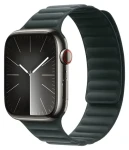 Devia Deluxe Magnetic Fiber tmavě zelená / Řemínek / Apple Watch 44/45/46mm / magnetický (6942297104600)